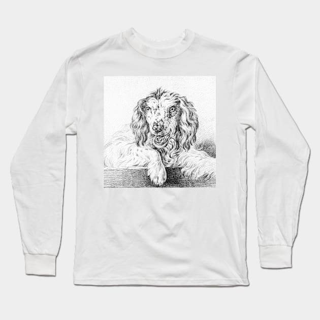 Dog by Jean Bernard Long Sleeve T-Shirt by Vintage Sketches